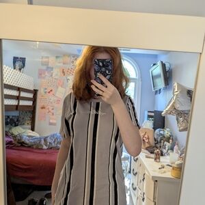 Striped Short Sleeve Dress